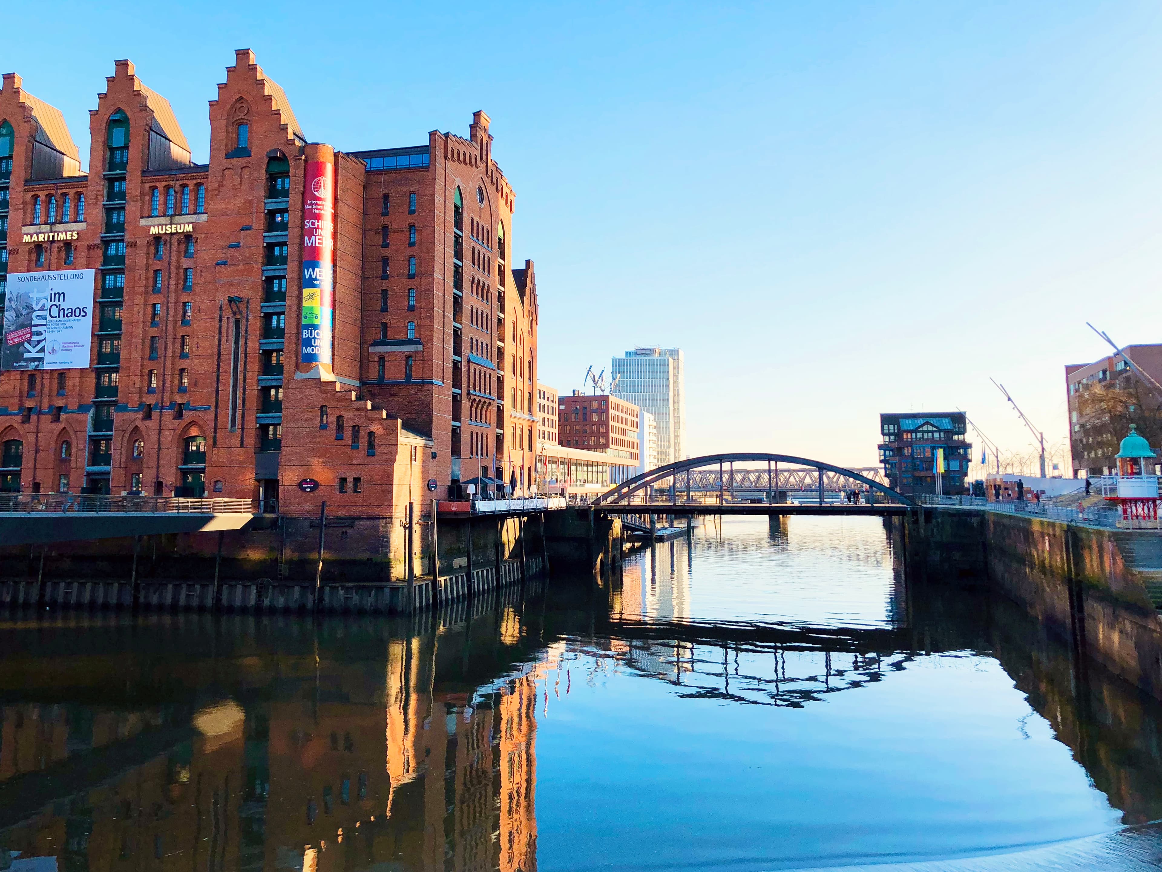HafenCity canal and contemporary architecture, Hamburg